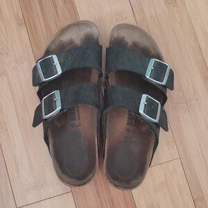 Black Birkenstocks, made in Germany, used, size 40